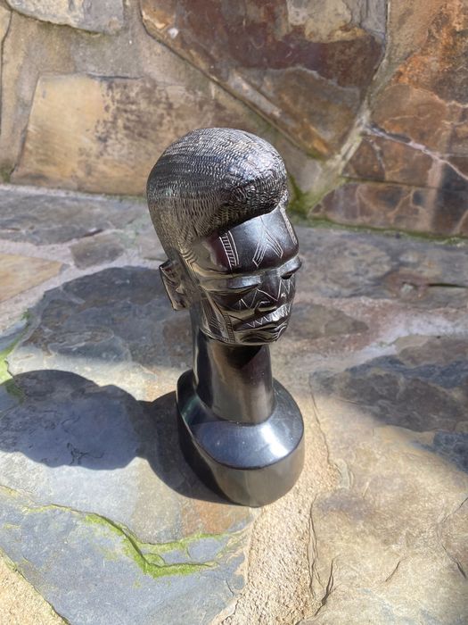 Escultura Tribal Maconde Moçambique anos 60 Ébano 18,5 cm