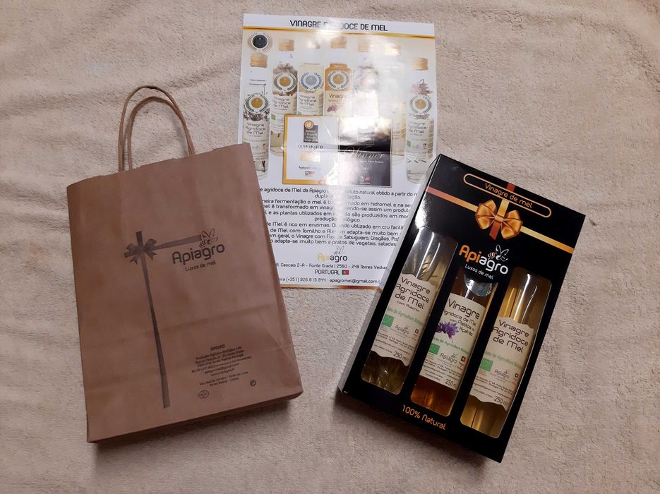 Lote de 3 garrafas de Vinagre de Mel - Apiagro