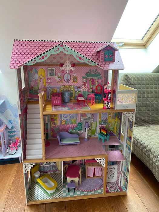 Duży drewniany domek dla lalek Kidkraft Anabelle 120 cm