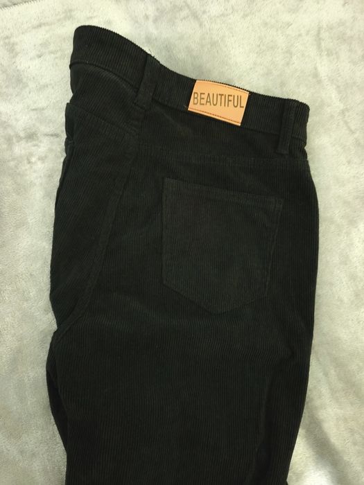 Чорні вельветові штани кльош / джинси вельвет