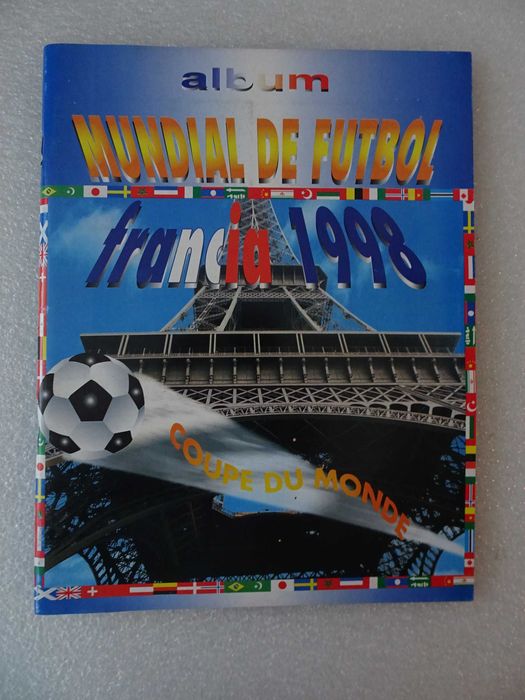 Caderneta de cromos de futebol Mundial de Futebol Francia 1998(tem 266