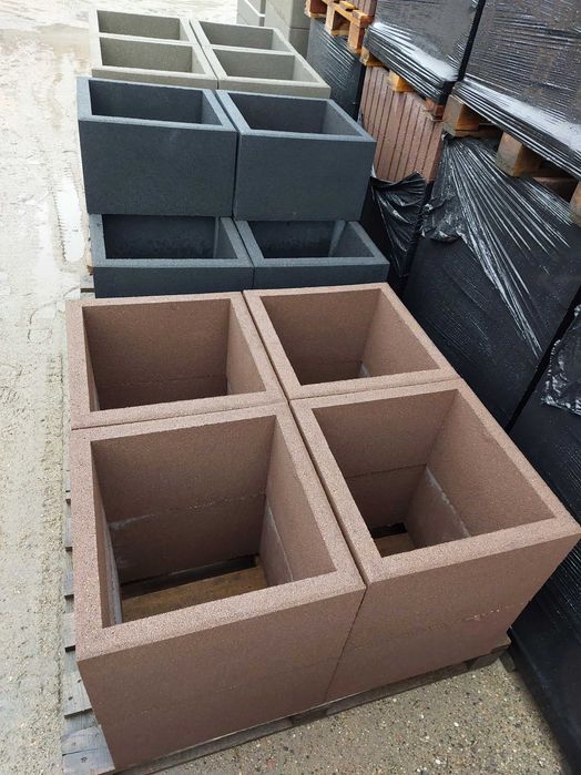 Gazony betonowe donice kwadratowe 50X50X30  obrzeża ogrodowe Dostawa Gratis cała Pl Producent