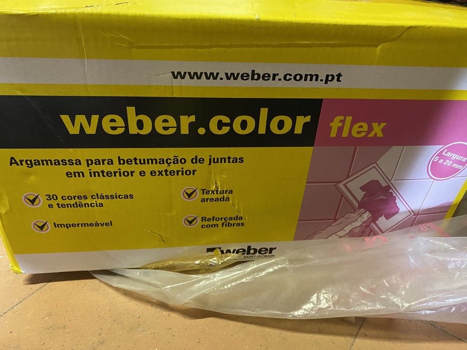 Massa para juntas weber color flex
