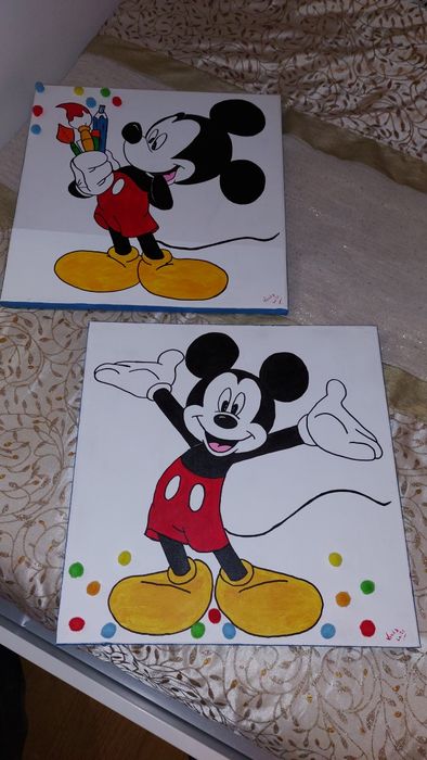 2 Mickey-themed canvases64729834329602120