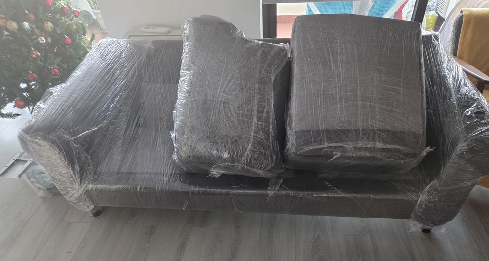 IKEA sofá 3 lugares cinza