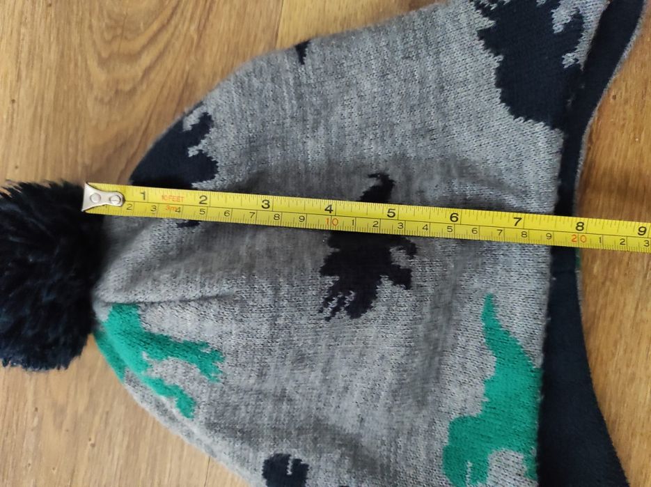 Czapka na uszy Reserved dinozaury rozm. 52-55 cm