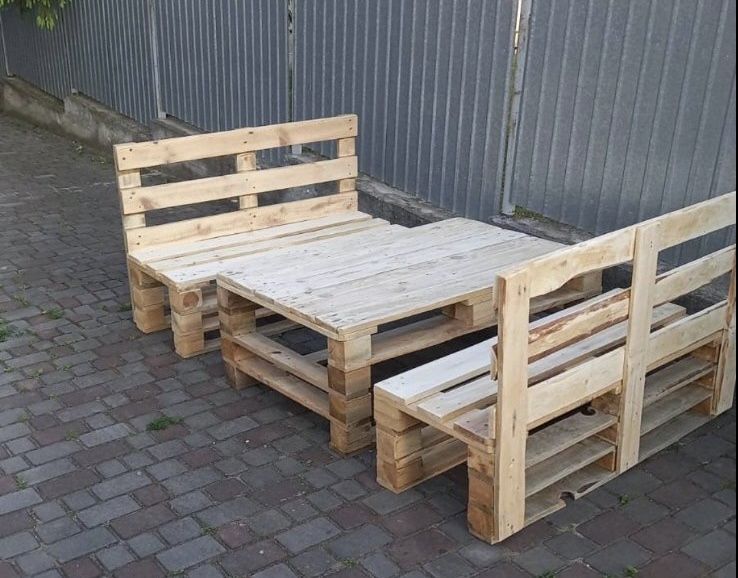 Садові меблі з піддонів
