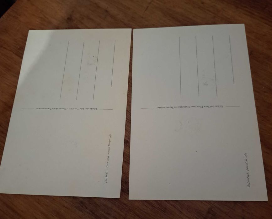 Postais antigos comemorativos