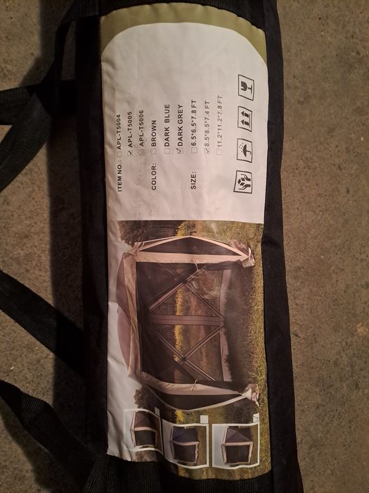 Pawilon Ogrodowy 2,6x2,6m Namiot Ekspresowy Szary POP UP Moskitiery