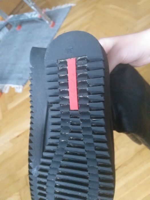 Kozaki na platformie skórzane skóra ocieplane ciepłe 38 zimowe karino