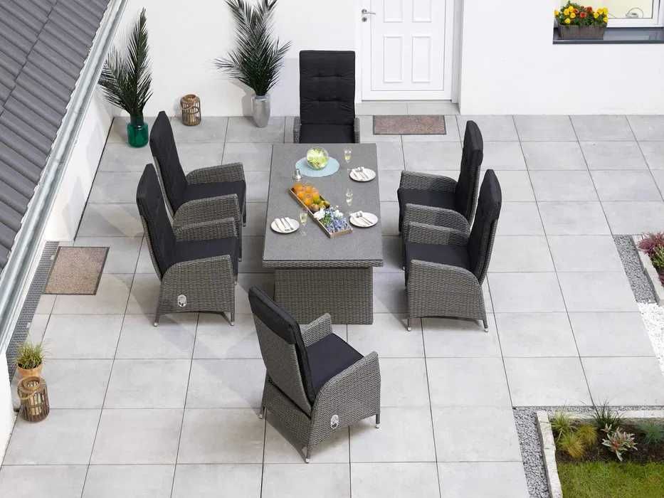 Zestaw mebli ogród/ taras BRISBANE stół+ 6 foteli z regulacją