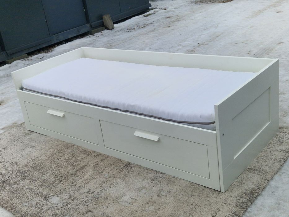 Łóżko IKEA BRIMNES + Materac. Ładne. Transport.