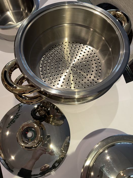 Trem de cozinha em inox 18/10 com controlo de temperatura. NOVO