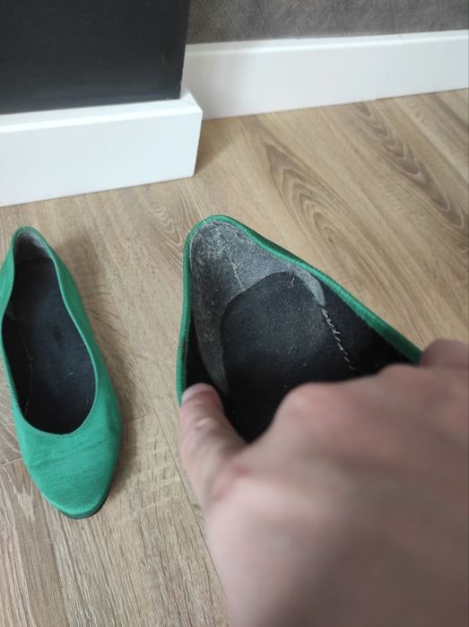 Зелені балетки Vero Cuoio, 39 розмір