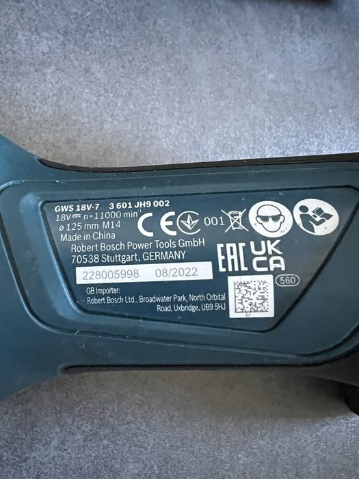 Безщіткова Акум. Болгарка Bosch GWS 18V-7