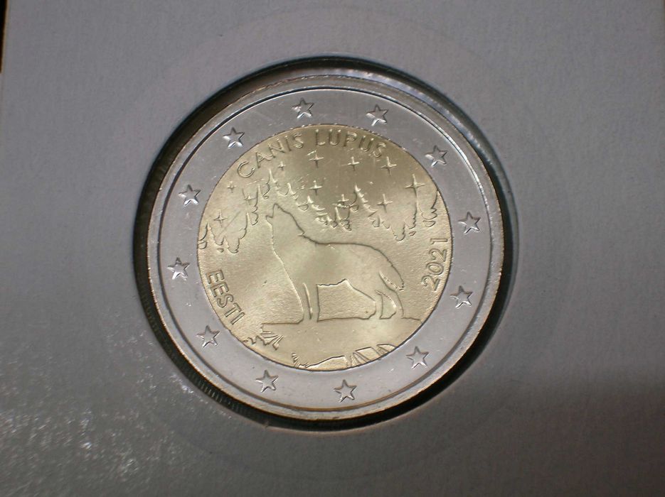 ESTÓNIA / 2 euros - 2021 / LOBO