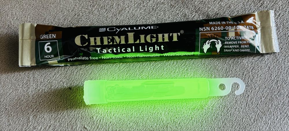 Хімічне джерело світла Cyalume Chemlight 4" Green 6годин