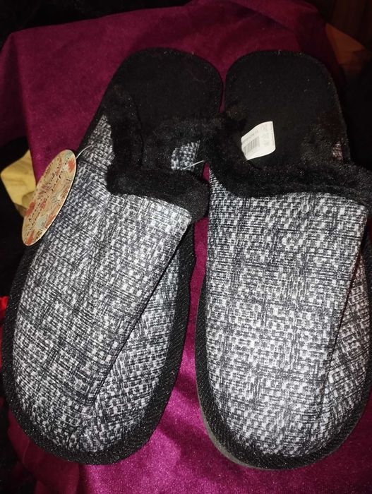 Капці чоловічі велюрові домашні теплі 43 розмір устілка 28см