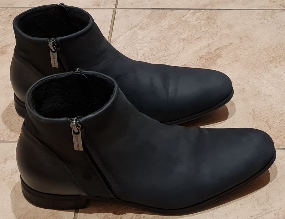 NOWE Botki/Sztyblety męskie GINO ROSSI czarne (rozmiar 42) ORYGINALNE