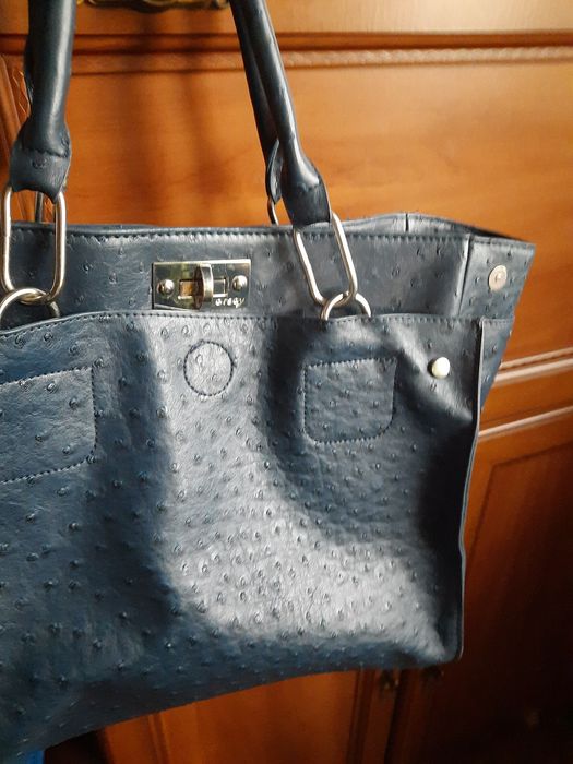 Torba damska, Bardzo pojemna.Kolor ciemny   niebieski