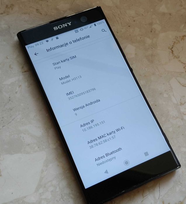 Sony XPERIA XA2 model H3113 ekran 5,2'' 3GB 32GB LTE NFC - czarny