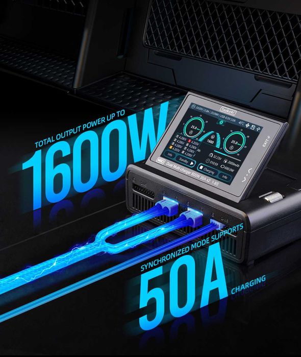 Топовий двопортовий 8S зарядний пристрій для FPV дронів Toolkitrc M8D