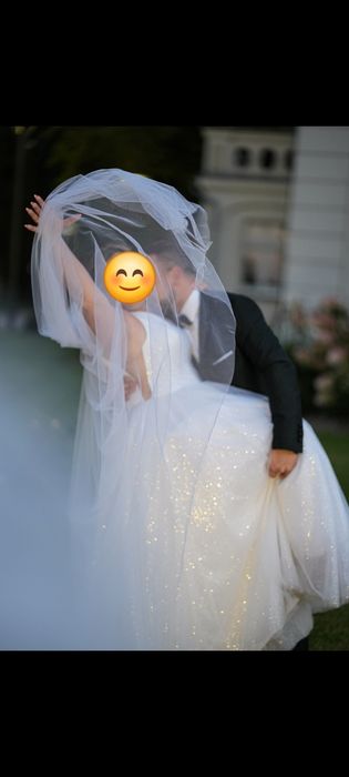 Suknia Ślubna XL/XXL Błyszcząca