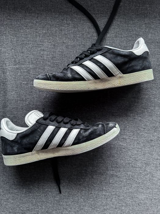 Adidas Gazelle 41 42 8 czarne buty adidasy używane czarno białe