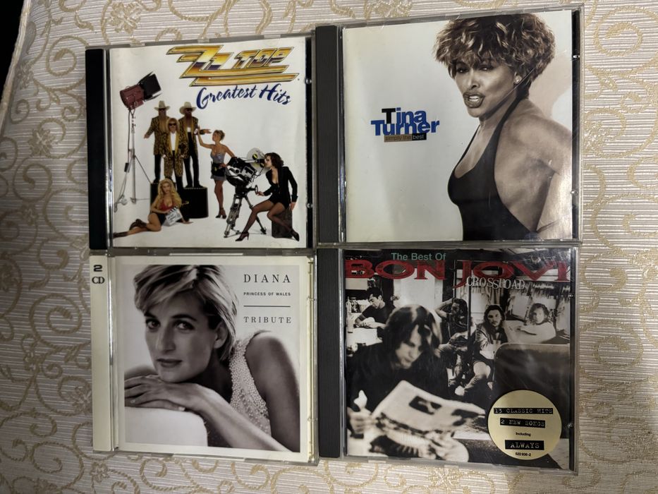 Lote 4 CDs - Grandes Êxitos Rock/Pop | Tina Turner, Bon Jovi, ZZ Top, Diana Tribute