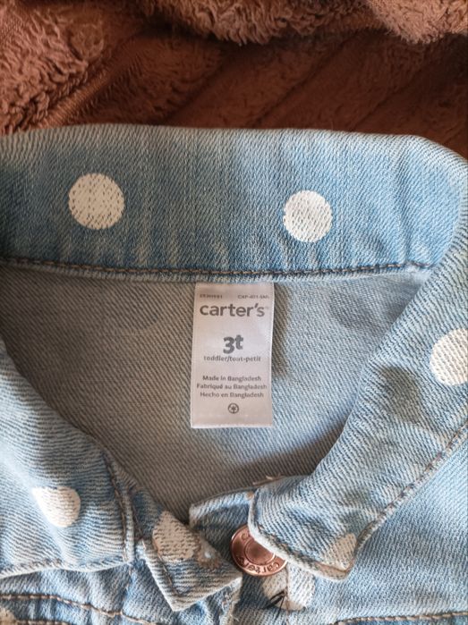 Дитяча джинсова куртка carter's на дівчинку