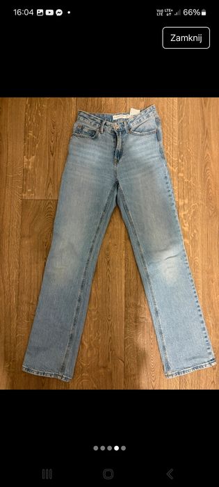 Jeansy spodnie stradivarius straight 34 xs