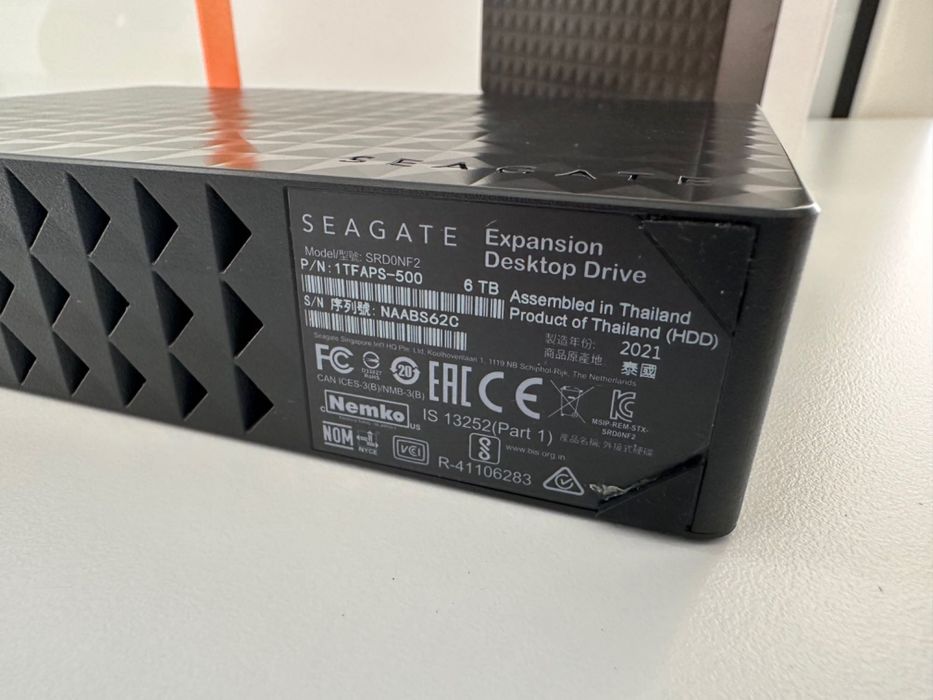 Disco Externo Seagate Expansion 6TB Caixa e Acessórios