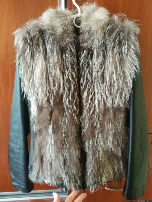 Куртка трансформер с чернобурки р-р 46-48