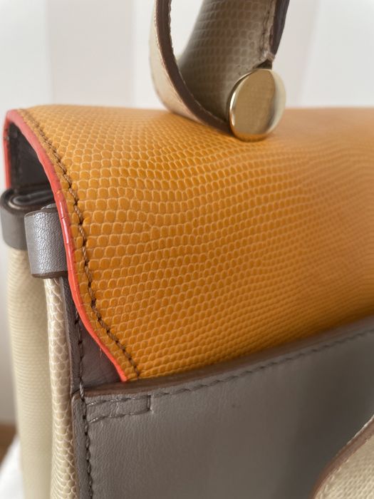 Torebka torba Max Mara MaxMara Nude szara musztardowy duża