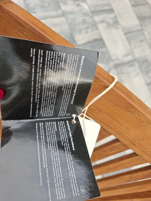 Zestaw ogrodowy stół i 5 krzeseł drewno tekowe