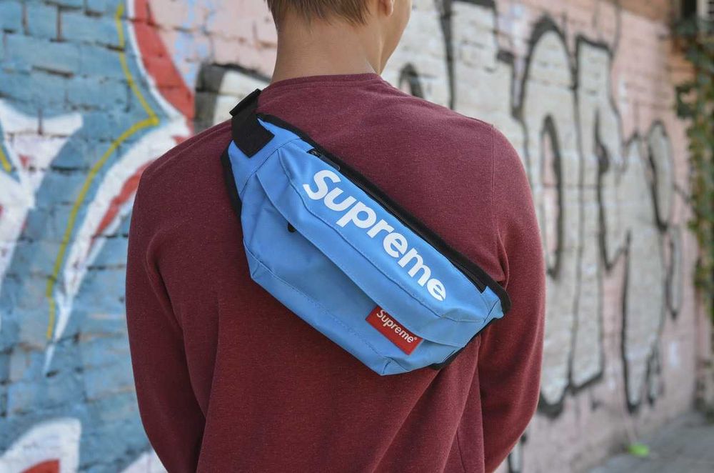 Сумка на пояс Бананка Supreme Суприм Blue Голубая