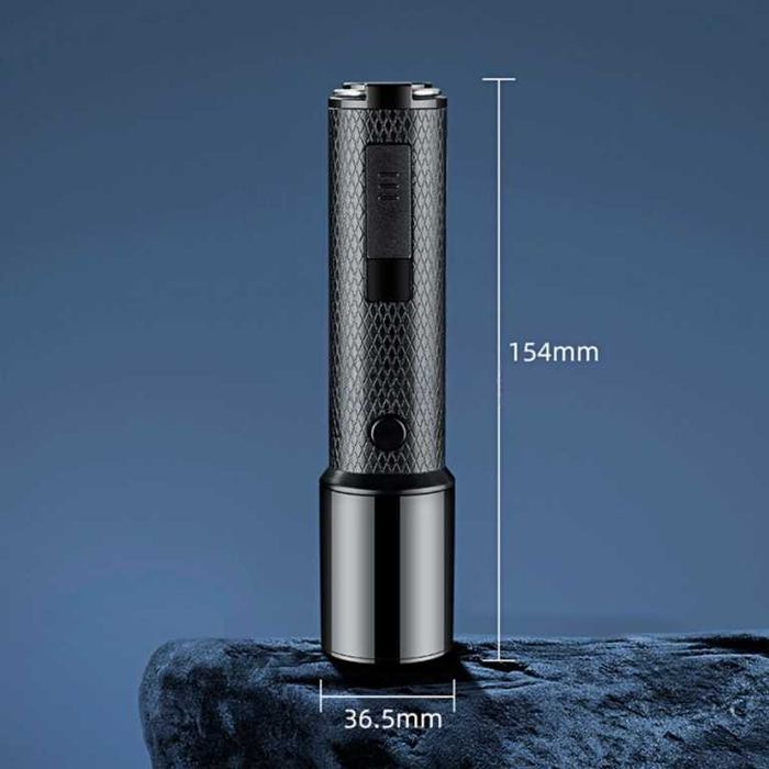 Зажигалка usb 2-ух дуговая + power bank + фонарик. 3в1. Цвет: черный