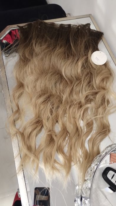 Włosy clip in ombre 1 gęsta taśma