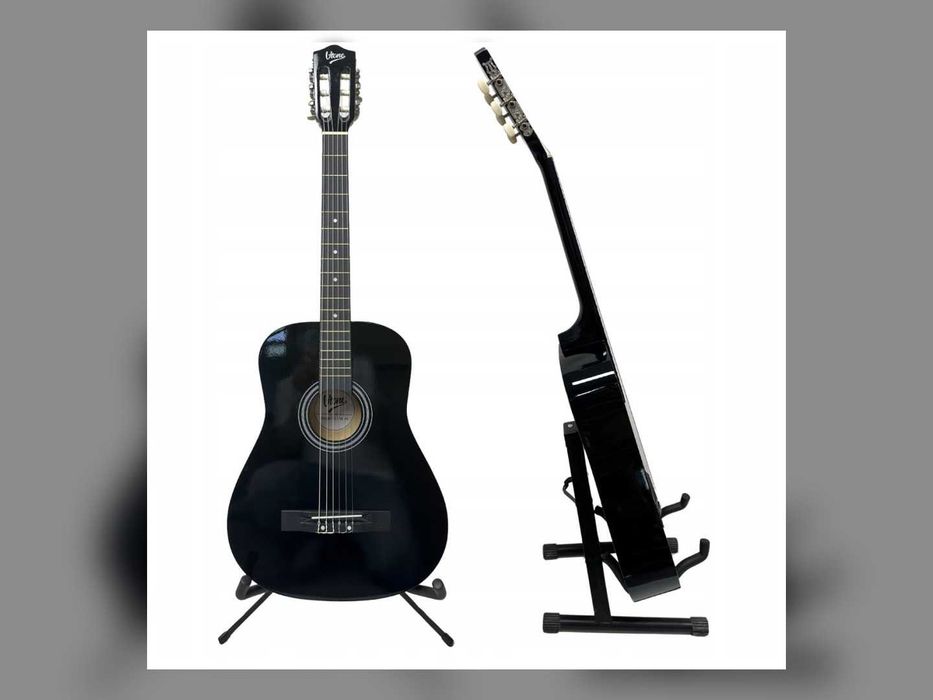 Nowa Gitara Klasyczna 4/4 V-Tone BCG Czarna Nylonowe Struny Akordy