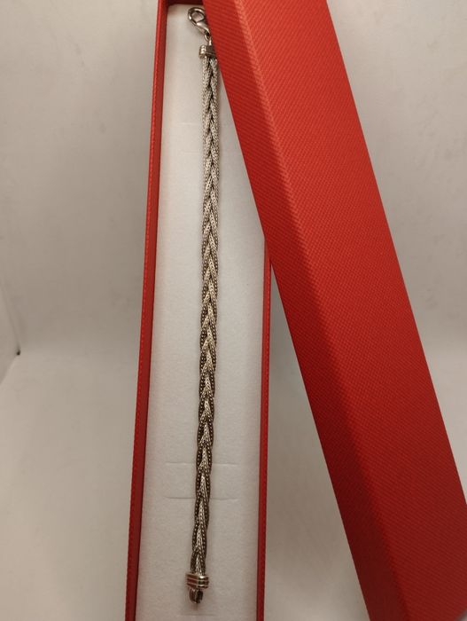 Srebrna bransoletka Warkoczyk, próba 925, długość 19 cm