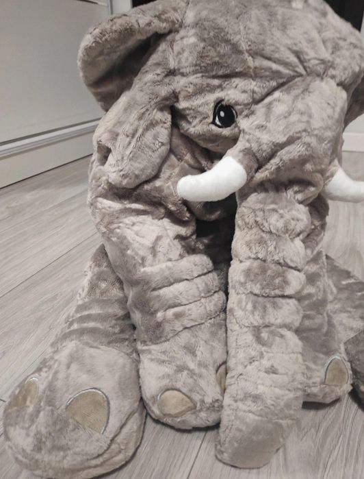 Duża maskotka poduszka słoń przytulanka 60cm