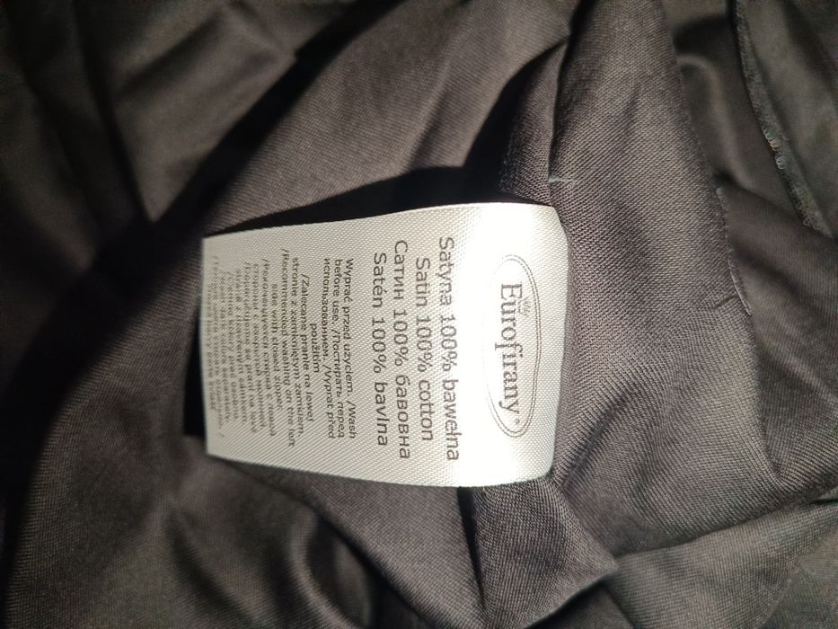 2x Pościel eurofirany  satyna bawełniana rozmiar 160X200 czarna