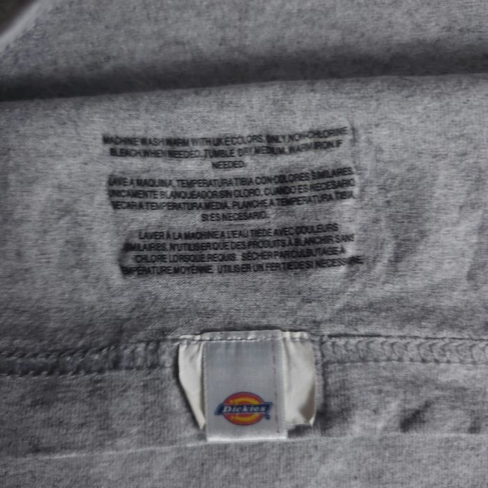 T-shirt Dickies lisa de algodão cinzento