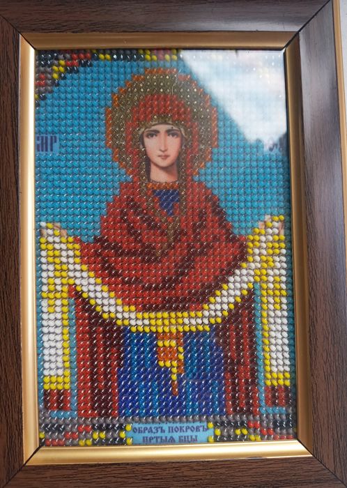 Ікона вишита бісером