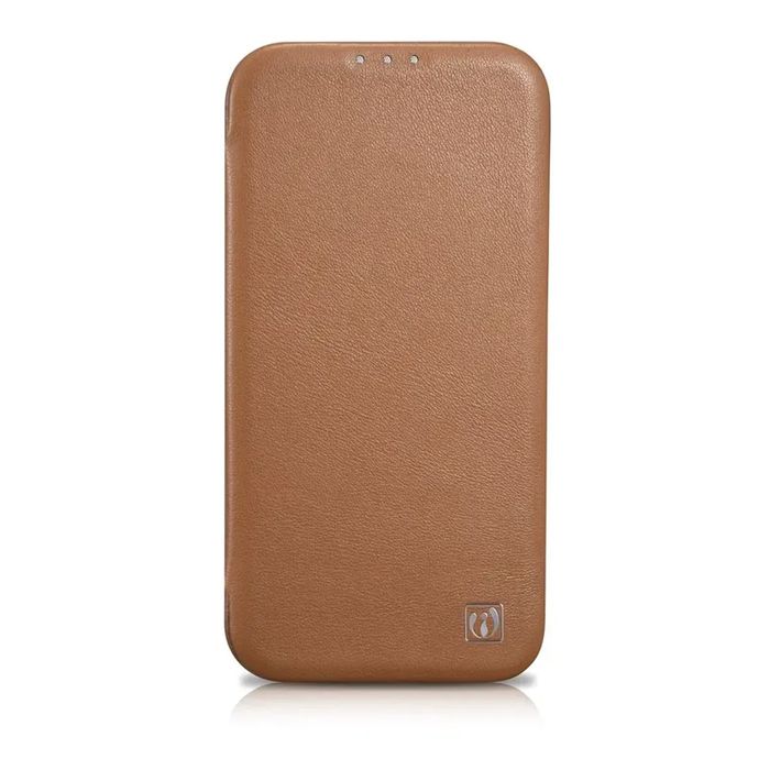 Icarer Ce Premium Leather Folio Case Skórzane Etui Iphone 14 Brązowy