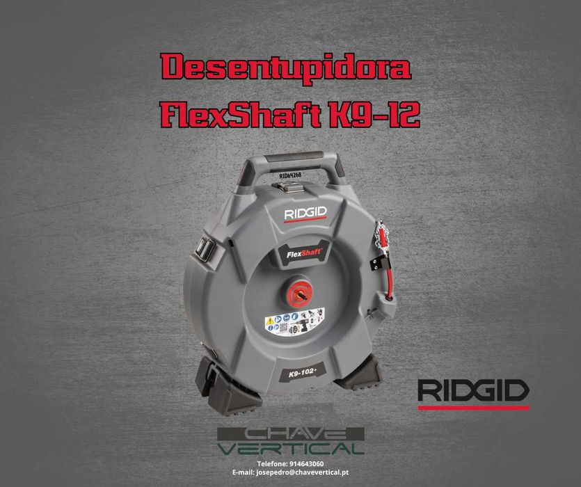 Máquina Desentupidora Esgotos 11/4 a 2 FLEXSHAFT K9-102 RIDGID  JR19
