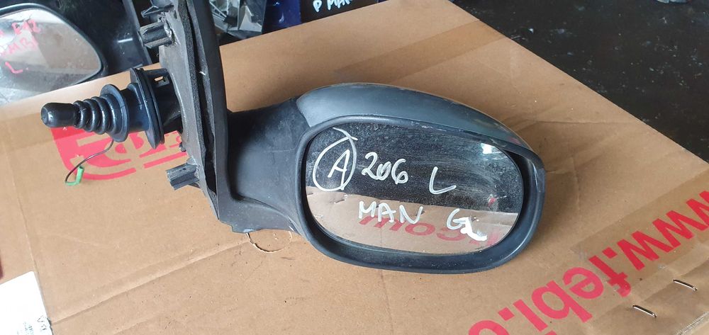 Lut6 Lusterko prawe pasażera peugeot 206 manualne srebrne wysyłka