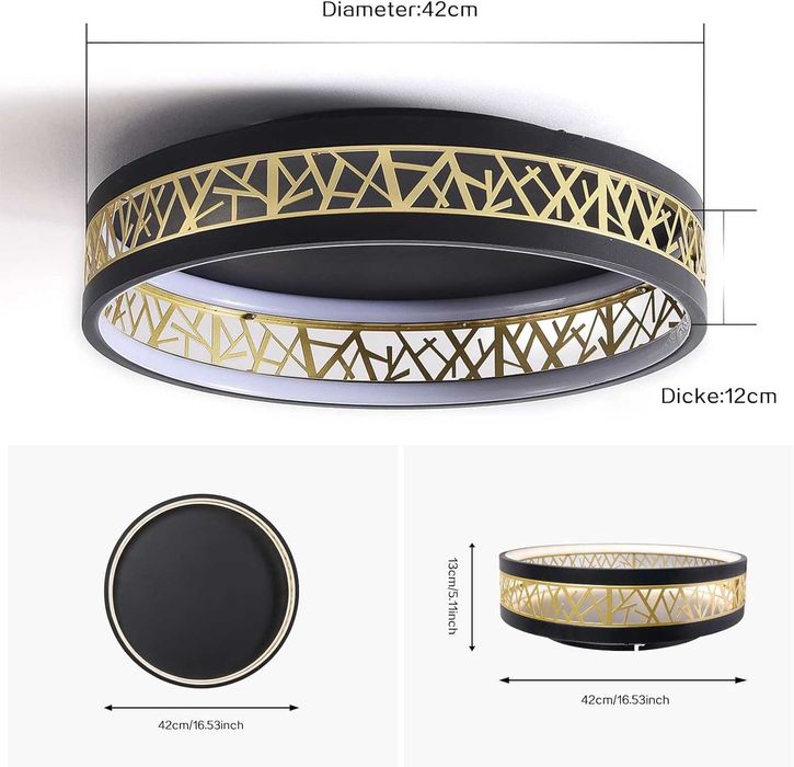 Lampa sufitowa Sky Angle z pilotem 3200LM 38W LED do salonu