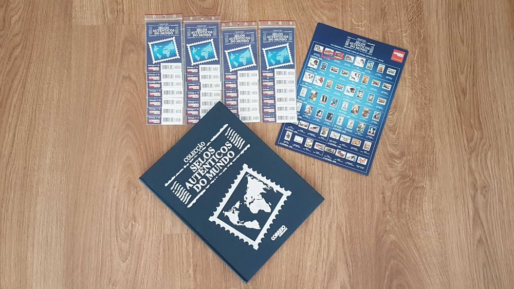 Selos do Mundo Colecção Completa + Classificador com tiras