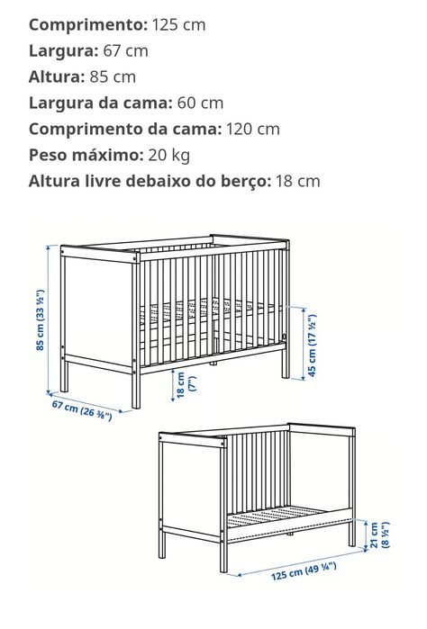 Berço para bebé (cama de bebé)